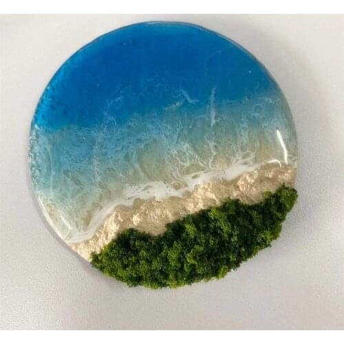 Refrigerator Magnet for Office Cabinets Whiteboards , Ocean Scenery Fridge Sticker (Island A)