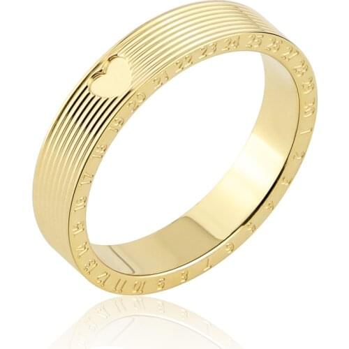 Fashion Stainless Steel Jewelry Heart-Shaped Spiral Pattern Ring For Women Love Gifts Jewelry Wholesale R-29