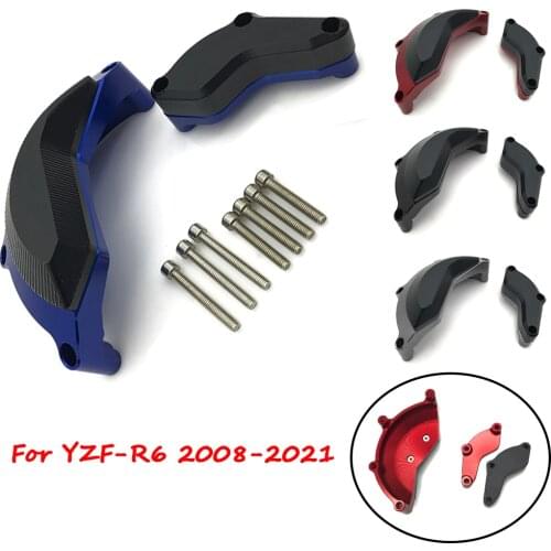 Motorcycle CNC Engine Crash Guard Stator Cover Frame Slider Falling Protector For Yamaha YZFR6 YZF-R6 YZF R6 2008-2021