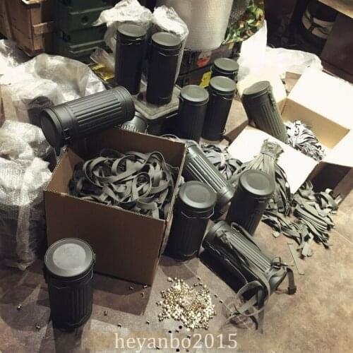 WWII WW2 GERMAN BOX MILITARY ARMY GAS MASK CANISTER CONTAINER AND STRAP REPLICA Field Equipment WW2 Reproduction
