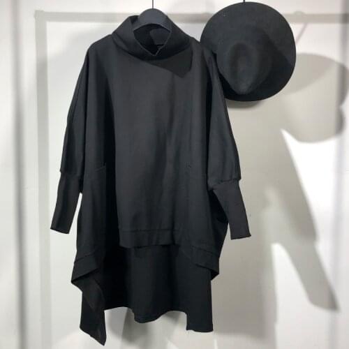 Owen seak Men Hoodies Sweatshirts Mens Oversized Dark Spring Autumn High Street Wear Hip Hop Long Turtleneck Bottoming Shirt