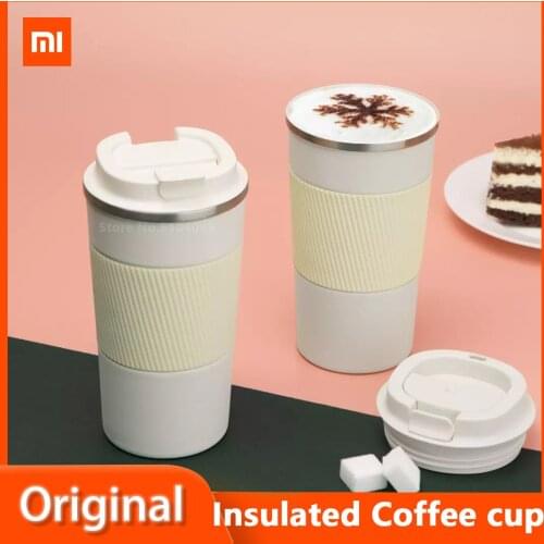 Xiaomi Quange Portable Insulated Coffee Cup Convenient Opening Anti-slip Cup Body Long-lasting Insulation for Office Travel
