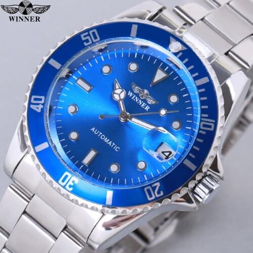 Ghost Series Dive Watch Automatic WINNER Fashion Sport Mechanical Watch Men Sapphire Calendar Luminous Waterproof Montre homme