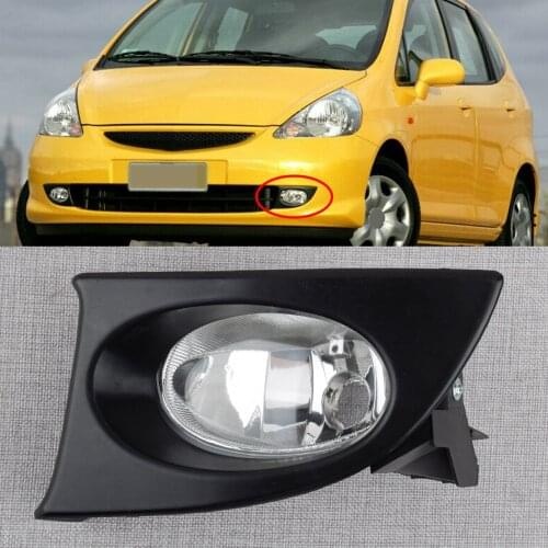 Car Left Front Bumper Fog Light Lamp Replacement Fit for Honda Fit Jazz GD1 GD3 2003 2004 2005 2006 2007 2008 33951-SAA-H11