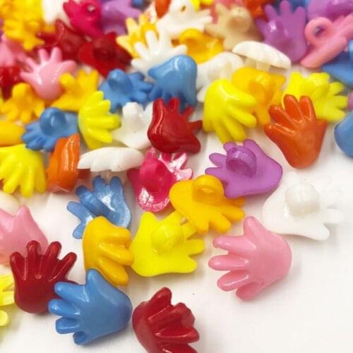 50pcs 19mm Cute Hand Plastic Buttons/Sewing Accessories lots Mix PT48