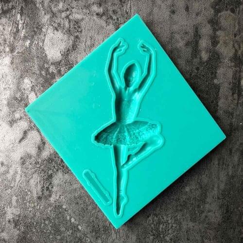 Ballet girl Cake Tool baking silicone mold hightemperature DIY chocolate cake decoration fondant Epoxy silicone mold J055