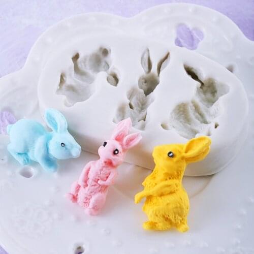 Cartoon Bunny Silicone Mold Fondant Mould Cake Decorating Tools Chocolate Gumpaste Molds, Sugarcraft, Kitchen Gadgets