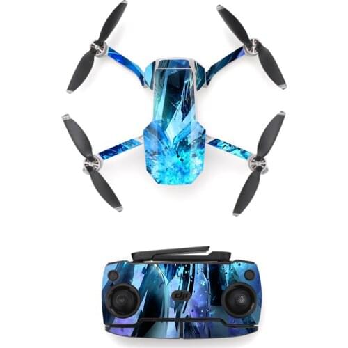 Blue Ice Style Skin Sticker for DJI Mavic Mini Drone And Remote Controller Decal Vinyl Skins Cover M0092