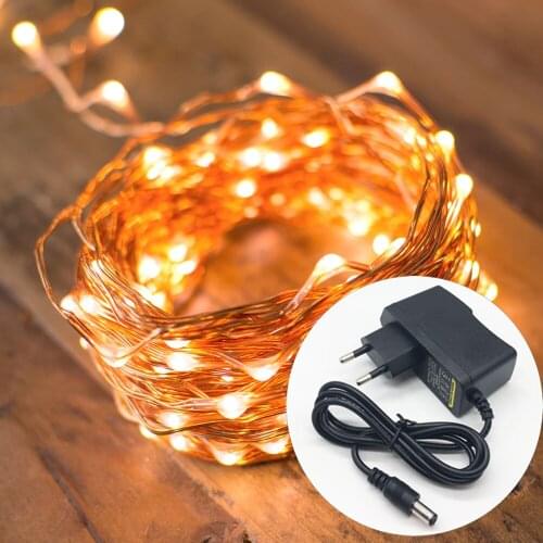 30 20 10M 300 LED Copper Wire LED Fairy String Lights with 220V Plug-In for Outdoor Christmas Holiday Wedding Garlands Lighting