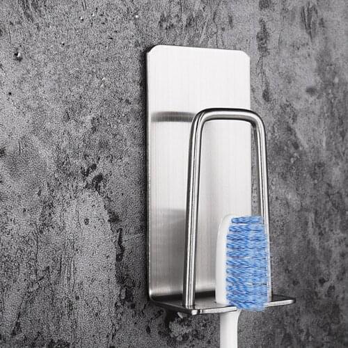 SUS304 Stainless Steel Toothbrush Holder Wall Self Adhesive Bathroom Accessories Set Mug Toothbrush Toothpaste Holder