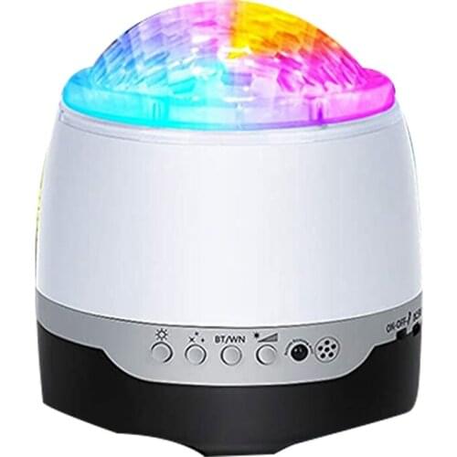 LED Projector Starry Sky Lamp, Projector Starry Water Waves with Music Bluetooth Speaker, for Christmas Party