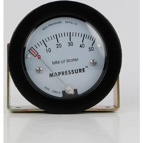 TE5000 0-50mm Mini Size Air Differential Pressure Gauge