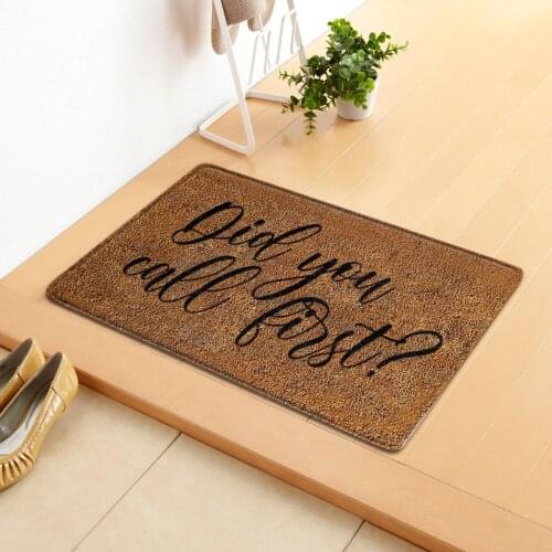 Entrance Doormat Home Decorative Area Rugs 40x60cm Soft Flannel Non Slip Kitchen bathroom Floor Mat Family Letter Welcome Carpet