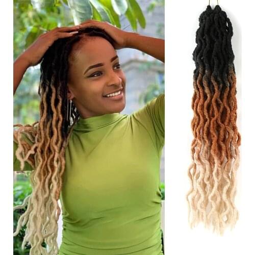 Natifah Hair Extensions Synthetic Crochet Braid Hair Gypsy Locs Goddess Faux Locs Afro Curls Curly Crochet Fake Hair For Women