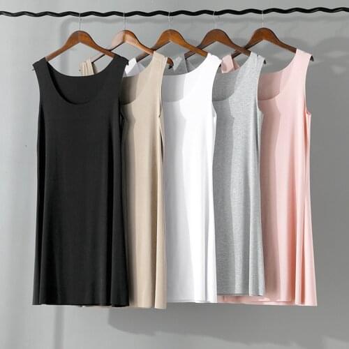 Womens Nightgown Sleepwear Sexy Sleeveless Nightgown Modal Home Sleeping Dress Women Sleep Wear XL-5XL Large Night Dress