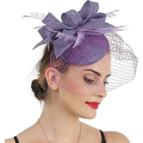 Women Mesh Fascinator Cocktail Hair Clips Flower Veilling Headwear Ladies Elegant Hair Accessories For Wedding Party Headpieces