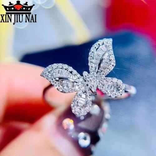 2020 hot new arrival arrives personality temperament fashion elegant super sparkling butterfly-shaped womens ring jewelry
