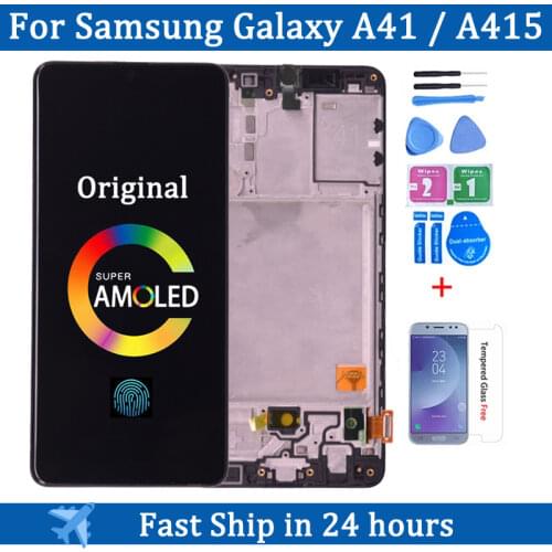 Super Amoled Screen For Samsung Galaxy A41 A415 LCD Touch Screen Digitizer Assembly Replacement Part For A415F A415F/DS Display