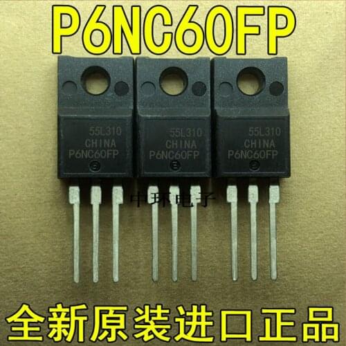 10 PCS P6NC60FP TO-220F STP6NC60FP TO-220F N MOS 6A 600V ＆ P9NK90ZFP TO-220F STP9NK90ZFP TO-220F 900V 9A