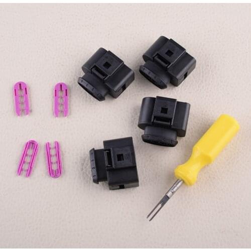 1J0973724 Car Ignition Coil Connector Repair Kit Wiring Harness Plug Fit For VW Golf Jetta Scirocco Polo Eos Skoda Superb Audi