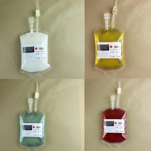 New Arrival 2Pcs/3Pcs/lot PVC Reusable Blood Energy Drink Bag Halloween Pouch Props Vampire Cosplay Festive Party Supplies New