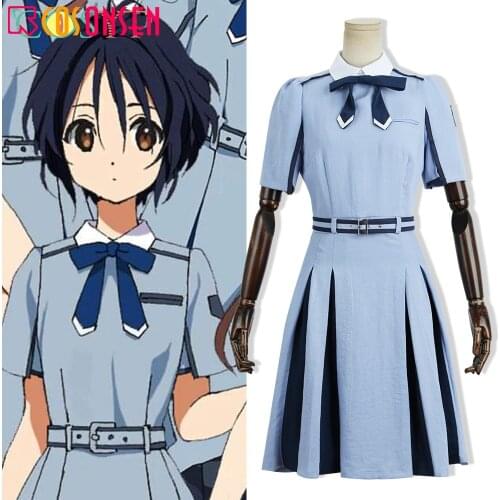 22/7 Idol Group miumiu Cosplay Costume Blue Dress Salior Uniform Dress with bow COSPLAYONSEN Custom Made