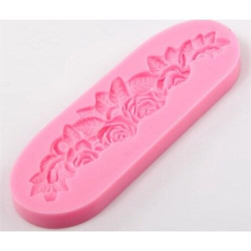 3D Rose Flower Shape Silicone Cookie Mold Candy Cake Decorating Tools Kitchen Baking Decorating Tool 5N1278