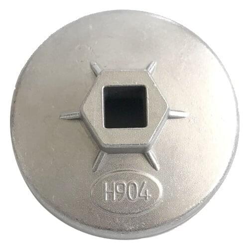 Aluminum 1/2 Square Drive 79mm 15 Flutes End Cap Oil Filter Wrench Auto Socket Remover Tool 904 For Kia Honda Ford