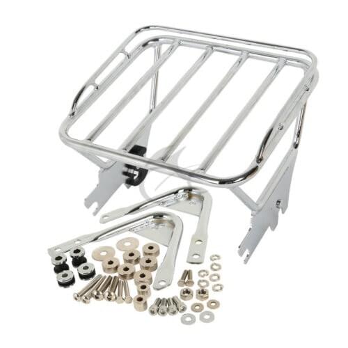 Motorcycle Two Up Luggage Rack + Docking Hardware For Harley Touring Road King Electra Glide Road Glide 1997-2008