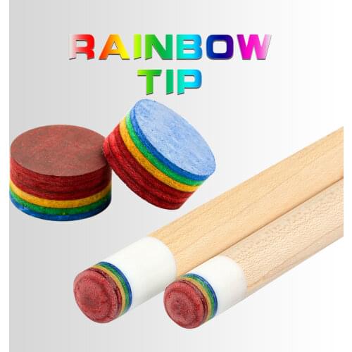 Billiards Cue Tip Rainbow Tip 14mm Multi-Layers Pool Cue Stick Tip Cue Tip Billa Professional Durable Billiard Accessories