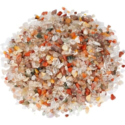 460g Mixed Tumbled Natural Crystal Stone Chips Beads Crushed Pieces Irregular Stones Jewelry Accessory For Making Decoration