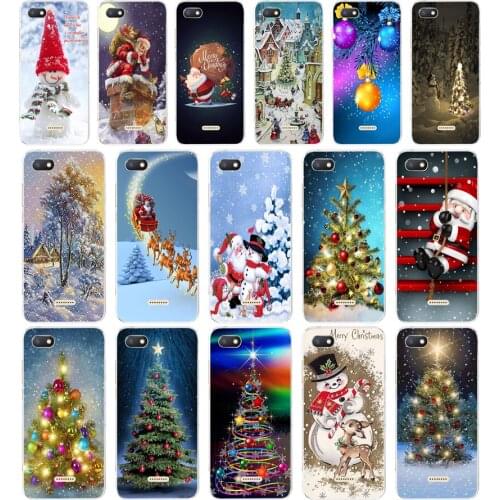 97SNew Year Snowman Colorful Merry Christmas Soft Silicone Tpu Cover phone Case for xiaomi redmi 6 Pro 6A note 5 6 Pro mi 8 lite