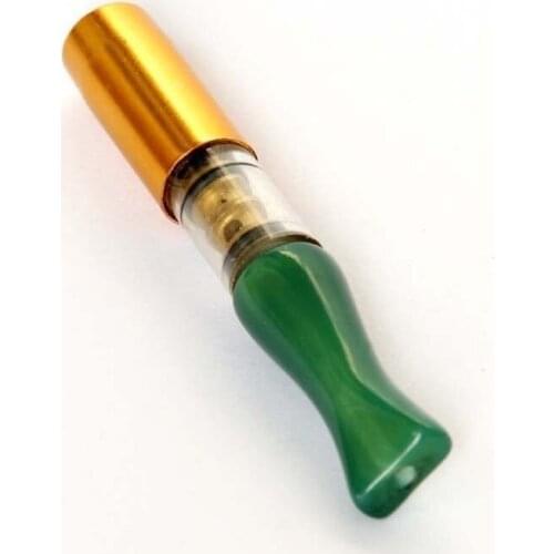 Soporte de cigarrillo de jade arenoso de tallado de ágata natural china y tubo en la boca tubo de matel regalo 5461 verde