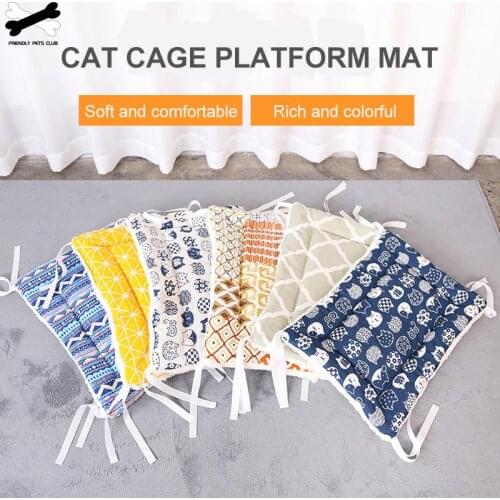 Printed Canvas Cashmere Pet Mats Thicken Soft Cat Bed Dog Mat Winter Cat Mat Blanket Pet Products Dog Bed For Small Large Dogs