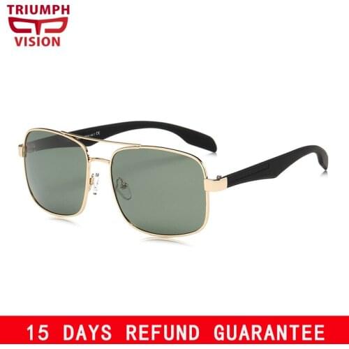 TRIUMPH VISION UV400 Protection Polarized Sunglasses Men High Quality Sun Glasses Men Pilot Shades Oculos Male Brand