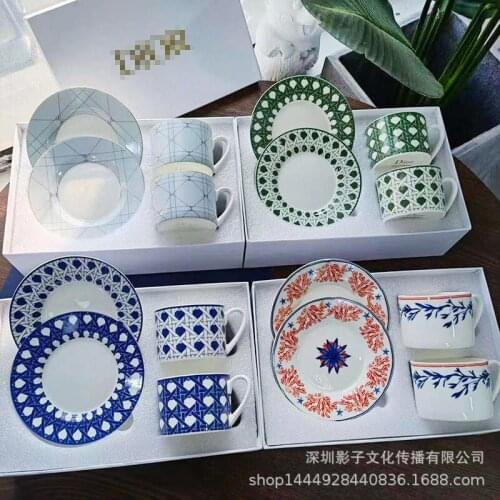 European bone china coffee cup ceramic cup set with originality household coffee cup dish set afternoon tea cup