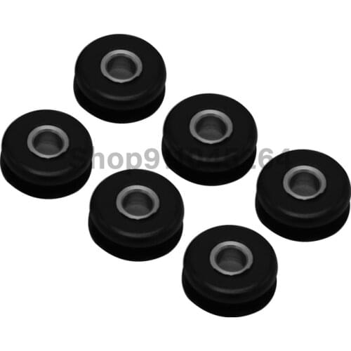 6 Pcs Motorcycle Rubber Gas Fuel Tank Bushing Kit with Metal Sleeves For Harley Softail FXST Heritage FLST FXWG