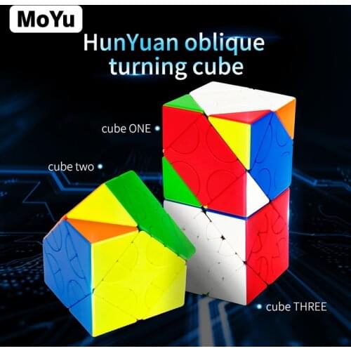 Newest 2020 Moyu Meilong HunYuan Oblique Turning Cube 3x3 Competiton Magic Cubes Puzzles Speed Cube Toys For Children