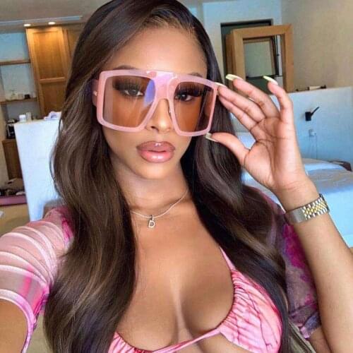 2021 new trend large frame sunglasses GRADIENT SUNGLASSES European and American fashion