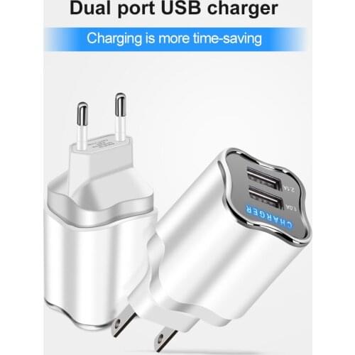 New 2USB QC3.0 charger 5V 2A With LED indicator For Computer tablet phone Power Adapter charger
