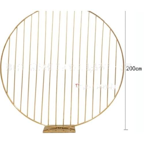 New style Wholesale Round Wedding Decoration gold mental Wedding Arch plinth stand no Backdrop Stand senyu2339