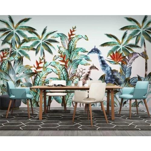 Beibehang Custom wallpaper photo tropical rain forest plant animal background mural home decoration cartoon bedroom 3d wallpaper