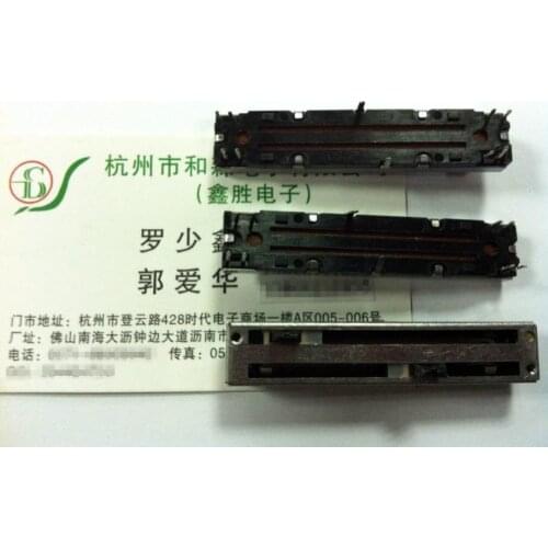 Original new 100% 6cm 60mm B2K 2 row straight sliding push-pull potentiometer mixer faders with center positioning (SWITCH)