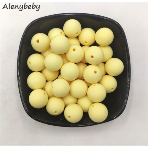 Food Grade Silicone Round Pearl Beads Teether 12/15mm Baby Teething Necklace DIY Pacifier Chain Care Infan Teether Product