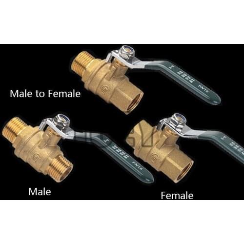 1/2" inch DN15 male female thread Brass long handle valve ball valve Natural Gas Valve