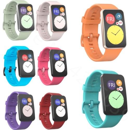Silicone Bracelet For Huawei Watch Fit Sport Band Strap Smart Watches Accessories Colorful Wristband For Huawei Fit Watch Correa