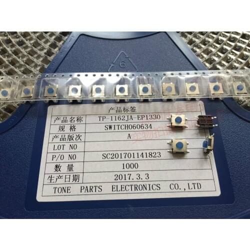 High Quality East Part Touch Switch IP67 Waterproof and Dustproof Soft Head Button Silicone Key 6*6*3.4 6*6*3.4mm blue