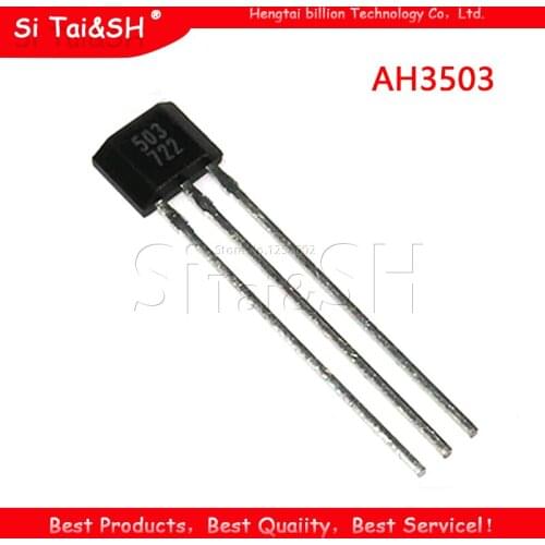 10pcs AH3503 TO-92 3503 TO-92UA UGN3503UA TO92 UGN3503 AH3503U Casing Linear Hall Effect Sensor Hall Sensor Motor