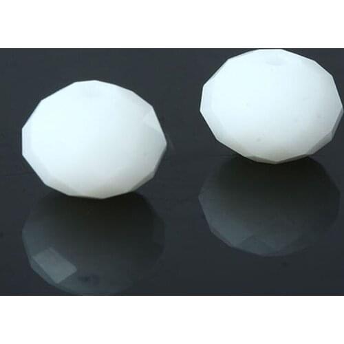 100PCS 8MM Austria Crystal Bead Rondelle Loose Faceted Glass Beads Spacers Beads for Bracelet Jewelry Making