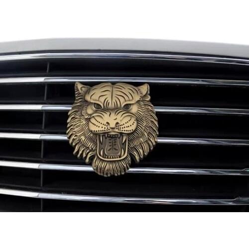 10x Auto Badge Cartoon Tiger Auto Sticker Tiger-Emblem Car Grille styling Decal Metal 3D Animal Stickers Car Accessories